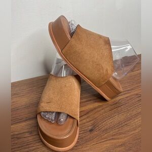 Wal & Pai Stone EU Size 41/10.5 Platform Sandals Tan Leather Suede Boho Earthy